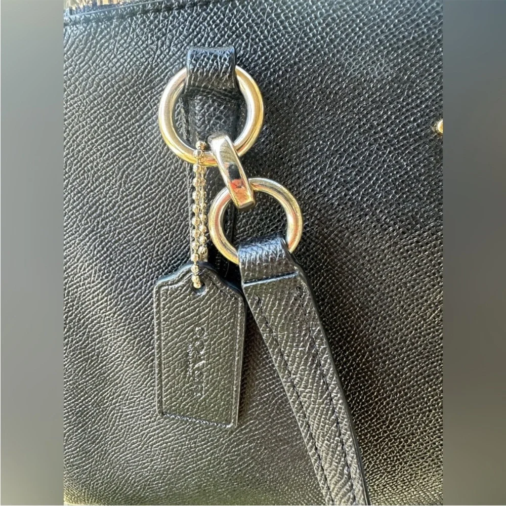 Coach Black Leather Christie Carryall Bag EUC - Picture 5 of 12